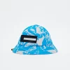 Aries Arise Crinkle Nylon Bell Bucket Hat - Blue