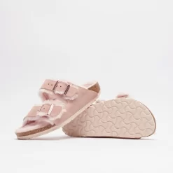 Birkenstock Arizona Shearling Suede Leather Light Rose -Boutique de chaussures de sport de plein air Birkenstock Arizona Shearling Suede Leather Light Rose 3