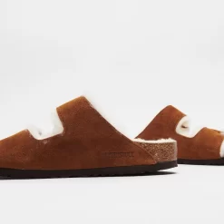 Birkenstock Arizona Shearling Sweden Leather Mink -Boutique de chaussures de sport de plein air Birkenstock Arizona Shearling Suede Leather Mink 5