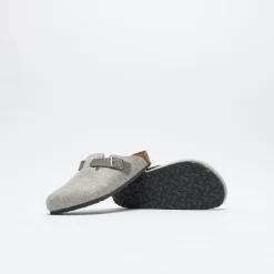 Birkenstock - Boston FE/LE (Light Grey) -Boutique de chaussures de sport de plein air Birkenstock Boston FE LE Light Grey 3