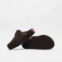 Birkenstock - Boston Shearling VL (Mocca) -Boutique de chaussures de sport de plein air Birkenstock Boston Shearling Suede Leather Mocha 3