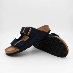 Birkenstock Sandales Arizona SFB Suede Leather Navy Women -Boutique de chaussures de sport de plein air Birkenstock Sandales Arizona SFB Suede Leather Navy women 03