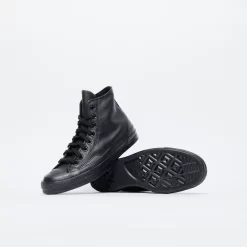 Converse - Chuck 70 Hi Premium Leather (Black/Black/Black) -Boutique de chaussures de sport de plein air Converse Chuck 70 Hi Premium Leather Black Black Black 3