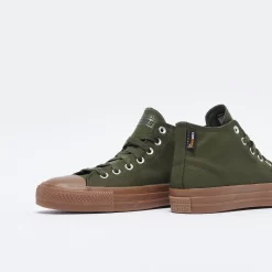 Converse Cons - Ctas Pro Mid (Cargo Khaki/Egret/Dark Gum) -Boutique de chaussures de sport de plein air Converse Cons CTAS Pro Mid Cargo Khaki Egret Dark Gum 5