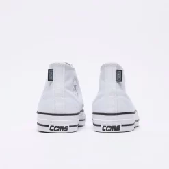 Converse Cons - CTAS Pro Mid (White/White/Black) -Boutique de chaussures de sport de plein air Converse Cons CTAS Pro Mid White White Black 4