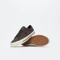 Converse Cons - One Star Ox Nubuck Leather (Coffee Nut/Egret) -Boutique de chaussures de sport de plein air Converse Cons One Star OX Nubuck Leather Coffee Nut Egret 3