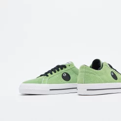 Converse X Study - One Star Pro Ox "8 -ball" (Green Flash/White/Black) 12 Converse X Study - One Star Pro Ox "8 -ball" (Green Flash/White/Black) -Boutique de chaussures de sport de plein air Converse x Stussy One Star Pro OX Green Flash White Black 5