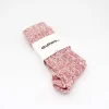 Druthers Organic Cotton Rib Slub Crew Sock - Red & White