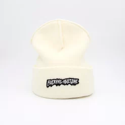 Fucking Awesome Little Stamp Cuff Beanie Ivory