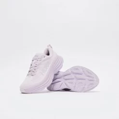 Hoka One One - Women Bondi 8 (Lilac Marble/Elderberry) -Boutique de chaussures de sport de plein air Hoka One One Women Bondi 8 Lilac Marble Elderberry 3