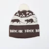 Last Resort AB - Rat Race Pom -Pom Fold Beanie (Shock Brown)