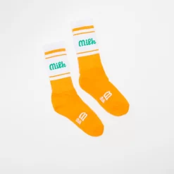 Milk Milson Socks Made In France - Orange/Green