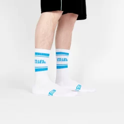 Milk Milson Socks Made In France - White / Blue