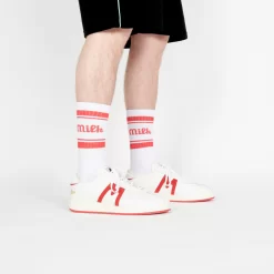 Milk Milson Socks Made In France - White / Red -Boutique de chaussures de sport de plein air Milk Milson Socks Made in France White Red 3