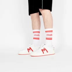 Milk Milson Socks Made In France - White / Red -Boutique de chaussures de sport de plein air Milk Milson Socks Made in France White Red 4