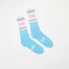 Milk Milson Socks Made In France - Light Blue/Rose Antico