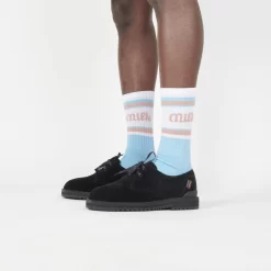 Milk Milson Socks Made In France - Light Blue/Rose Antico -Boutique de chaussures de sport de plein air Milk Milson Socks Made inFrance Light Blue Rose Antico 3