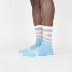 Milk Milson Socks Made In France - Light Blue/Rose Antico -Boutique de chaussures de sport de plein air Milk Milson Socks Made inFrance Light Blue Rose Antico 5