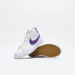 Nike SB - Zoom Blazer Mid ISO (White/Court Purple) -Boutique de chaussures de sport de plein air Nike SB Zoom Blazer Mid ISO White CourtPurple 3