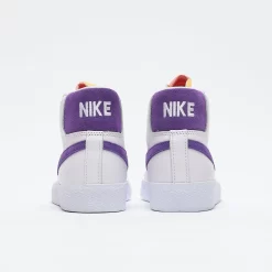 Nike SB - Zoom Blazer Mid ISO (White/Court Purple) -Boutique de chaussures de sport de plein air Nike SB Zoom Blazer Mid ISO White CourtPurple 4