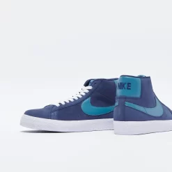 Nike SB - Zoom Blazer Mid (Midnight Navy/Noise Aqua) -Boutique de chaussures de sport de plein air Nike SB Zoom Blazer Mid Midnight Navy Noise Aqua 5