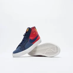 Nike SB - Zoom Blazer Mid Premium (University Red/Midnight Navy) -Boutique de chaussures de sport de plein air Nike SB Zoom Blazer Mid Premium University Red Midnight Navy 3
