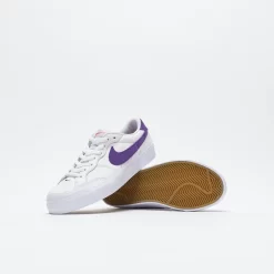 Nike SB - Zoom Pogo Plus ISO (White/Court Purple) -Boutique de chaussures de sport de plein air Nike SB Zoom Pogo Plus ISO White Court Purple 3