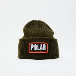 Polar Skate Co Earthquake Merino Beanie - Army Green