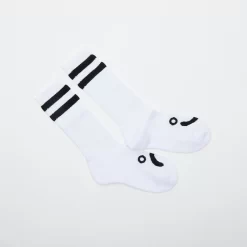 Polar Skate CoHappy Sad Socks - White