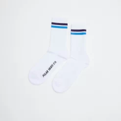Polar Skate Co Stripe Socks - White / Purple / Blue