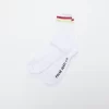Polar Skate Co Stripe SOCKS - White / Rich Red / Chartreuse
