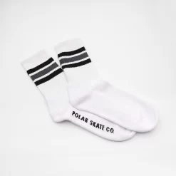Polar Skate Co Stripe Socks White / Black / Grey -Boutique de chaussures de sport de plein air Polar Skate Co Stripe Socks White Black Grey 02