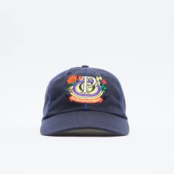 Pop Trading Company - Floral Crest Sixpanel Hat (Navy Wool)
