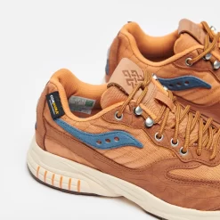 Saucony - 3D Grid Hurricane "Gobi Desert" (Brown/Rust) -Boutique de chaussures de sport de plein air Saucony 3D Grid Hurricane Gobi desert Brown Rust 8