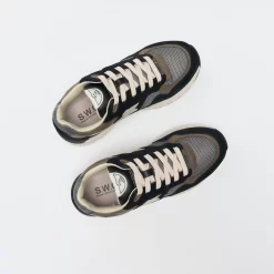 Stepney Workers Club - Amiel S -Strike Suede Mix (Black/Gray) -Boutique de chaussures de sport de plein air Stepney Workers Club Amiel S Strike Suede Mix Black Grey 7