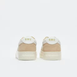 Stepney Workers Club - Dellow S-Strike Track Suede Perf (Ecru/White) -Boutique de chaussures de sport de plein air Stepney Workers Club Dellow S Strike Track Suede Perf Ecru White 4