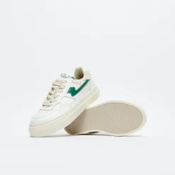Stepney Workers Club - Pearl S-Strike Leather (White/Green) -Boutique de chaussures de sport de plein air Stepney Workers Club Pearl S Strike Leather White Green 7