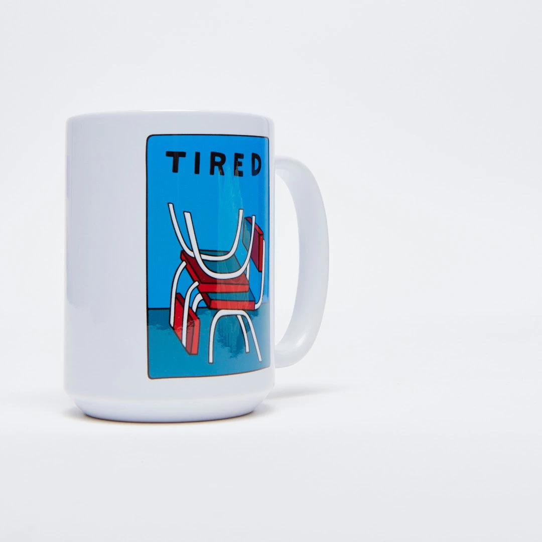 Tired Skateboards - Wobbly Seats Mug (White) 2 Tired Skateboards - Wobbly Seats Mug (White) – Image 2
