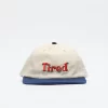 Tired Skateboards - TIRED TONE TONE LOGO CAP (CREAM/DARK Blue)