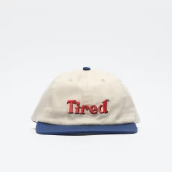 Tired Skateboards - TIRED TONE TONE LOGO CAP (CREAM/DARK Blue)