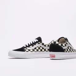 Vans Vault - OG Old Skool LX Checkerboard (Black/White) -Boutique de chaussures de sport de plein air Vans Vault OG Old Skool L Checker Black White 5