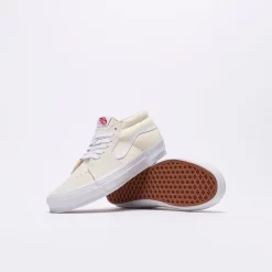 Vans Vault - OG Sk8 Mid LX (White/White) -Boutique de chaussures de sport de plein air Vans Vault OG Sk8 Mid Lux White White 3