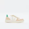 Veja - V-10 Chromefree Leather (White/Sahra/Emerald Green)