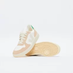 Veja - V-10 Chromefree Leather (White/Sahra/Emerald Green) -Boutique de chaussures de sport de plein air Veja V 10 Chromefree Leather White Sahra Emeraldgreen 3
