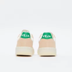 Veja - V-10 Chromefree Leather (White/Sahra/Emerald Green) -Boutique de chaussures de sport de plein air Veja V 10 Chromefree Leather White Sahra Emeraldgreen 4