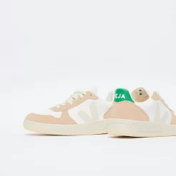 Veja - V-10 Chromefree Leather (White/Sahra/Emerald Green) -Boutique de chaussures de sport de plein air Veja V 10 Chromefree Leather White Sahra Emeraldgreen 5