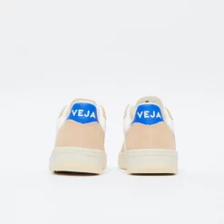 Veja - V -10 Chromefree Leather (White/Sahra/Paros Blue) -Boutique de chaussures de sport de plein air Veja V 10 Chromefree Leather White Sahra Paros Blue 4