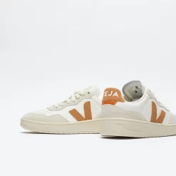 Veja-V-90 Women's Leather (Extra-White/Umber) -Boutique de chaussures de sport de plein air Veja V 90 Women sLeather Extra White Umber 6
