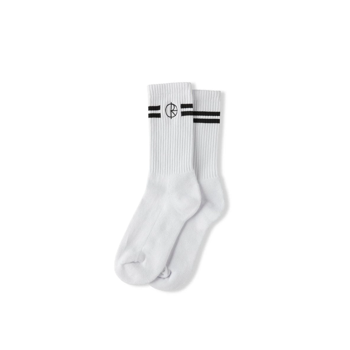 Polar Skate Co Stroke Logo Socks White 3 Polar Skate Co Stroke Logo Socks White – Image 3